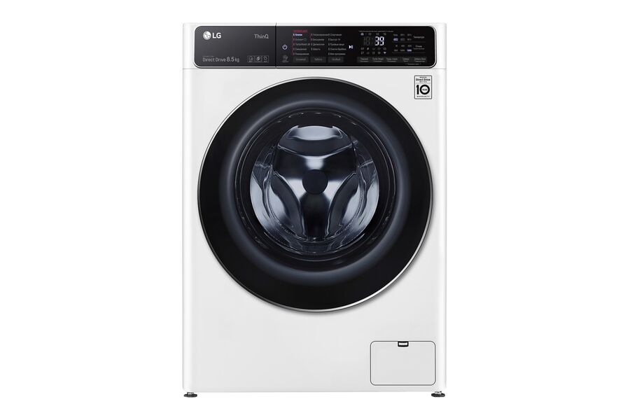 Стиральная машина LG F2T9GW9W Узкая с технологией AI DD, 8,5кг с функцией пара и дозагрузкой белья