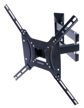 Кронштейн для ТВ и панелей Kromax DIX-24 черный 15"-55" , 4 ст свободы, поворотно-выдвижной и наклонный