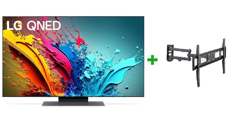 Комплект телевизор LG QNED 55" 55QNED86T6A и Кронштейн Hama R1 118157