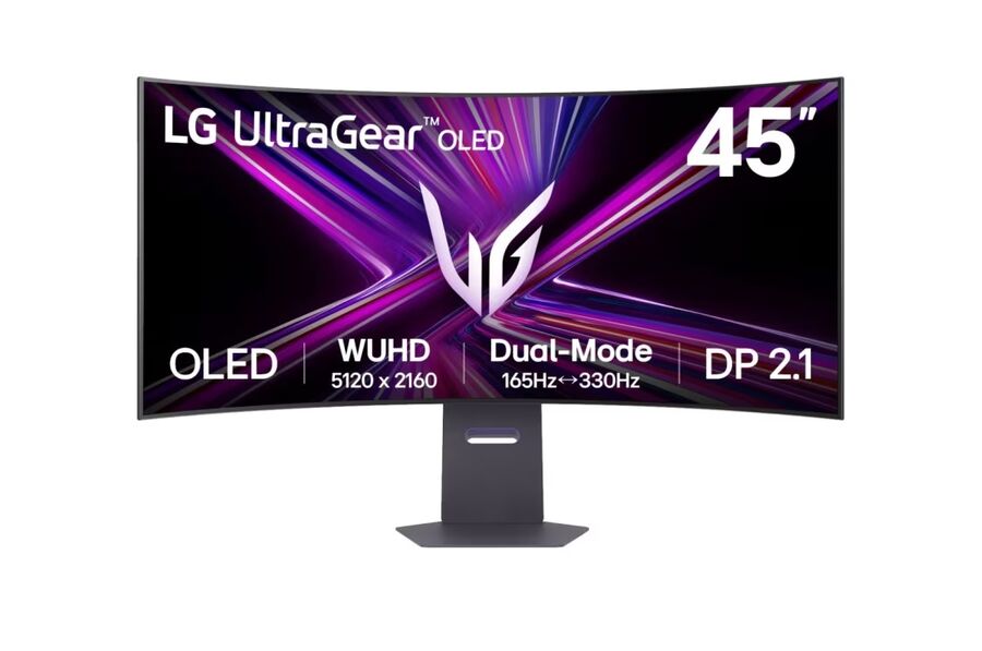 Монитор LG 45" UltraGear 45GX950A-B (OLED, WUHD 165Hz / WFHD 330Hz, 5K2K)